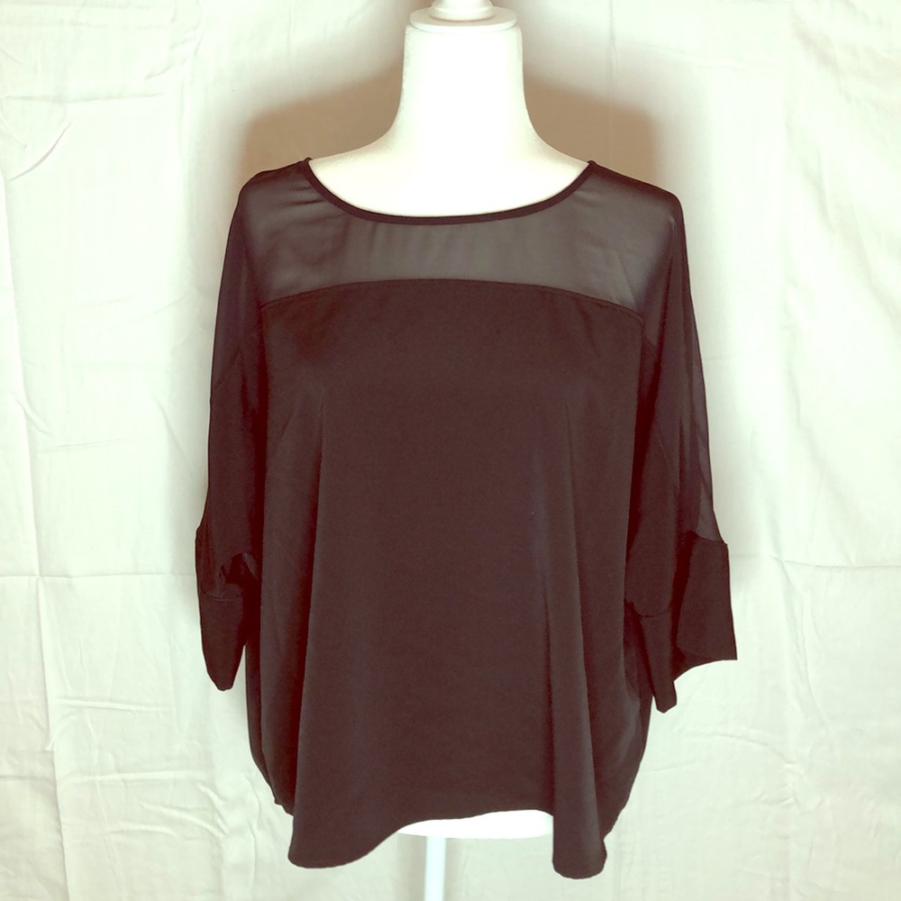 Express dressy top with sheer detail